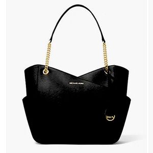 Michael Kors JET SET TRAVEL Purse Casual Plain Leather Party Style